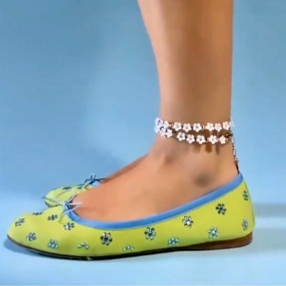 NWOB Jenny Walton x Pretty Ballerinas Swarovski Flats Size 38